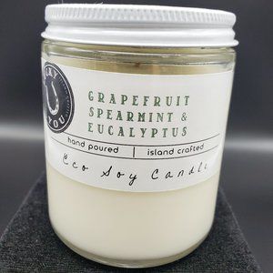 Grapefruit Spearmint & Eucalyptus Artisian Eco Essential Oils Soy Candle